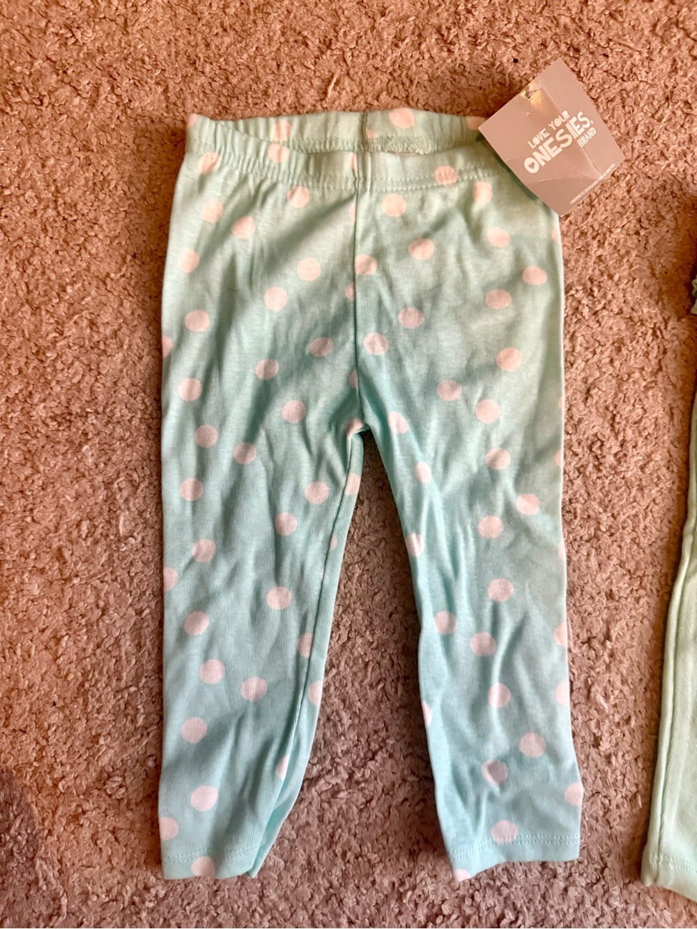 Carter's Light Blue Polka Dot Leggings